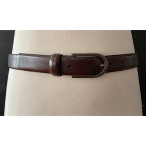 KENNETH COLE New York Dark Brown Leather Belt Mens sz 38